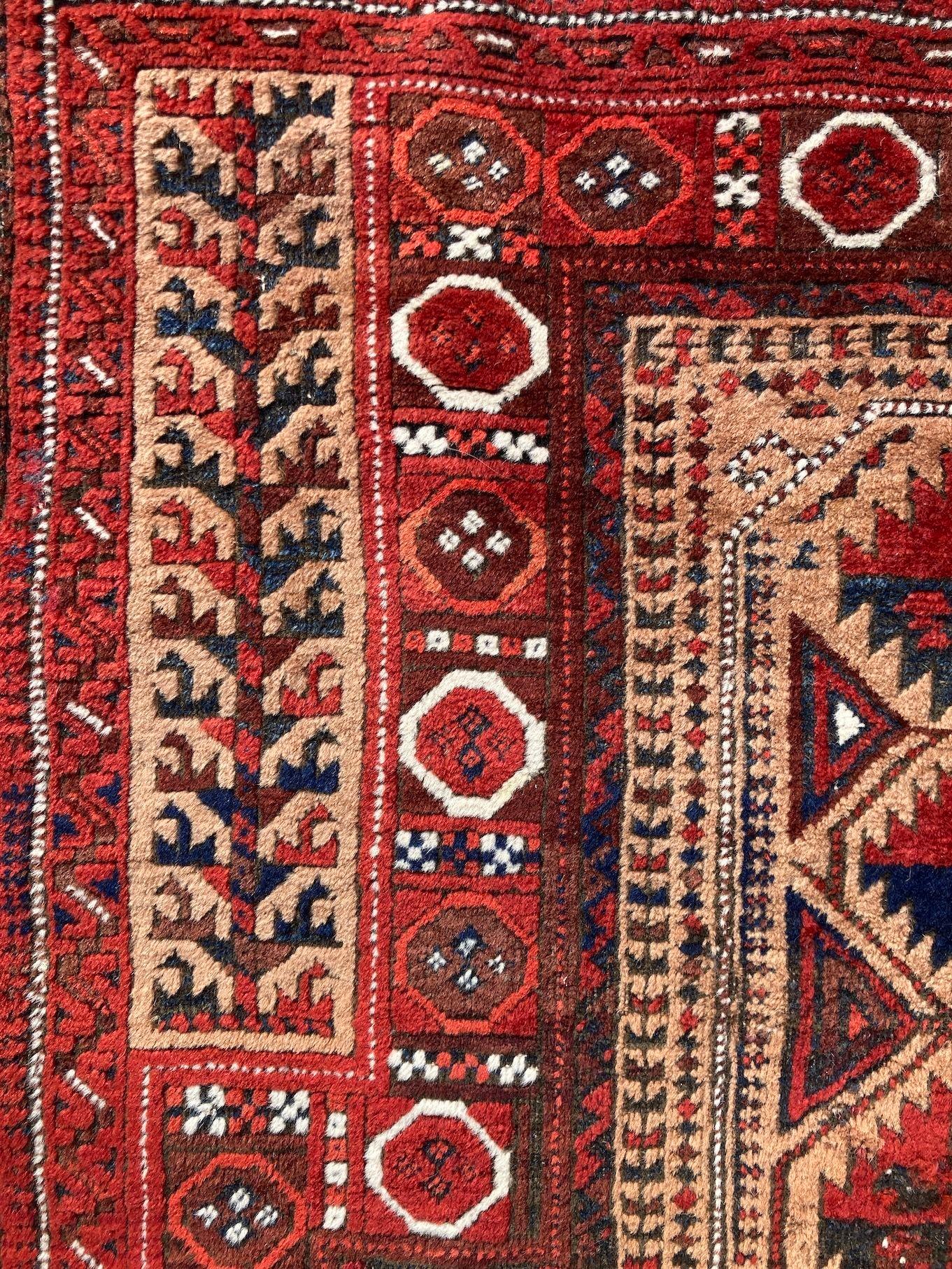 Antique Belouch Rug 1.76m x 0.89m For Sale 7