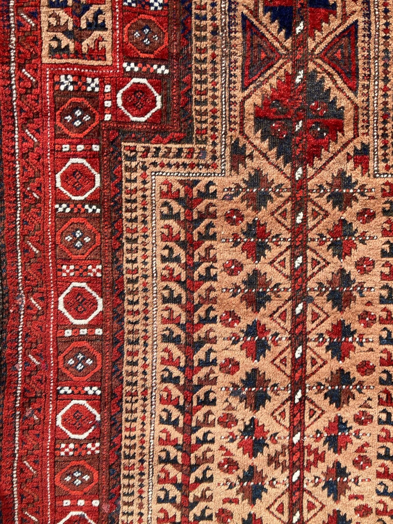 Antique Belouch Rug 1.76m x 0.89m For Sale 8