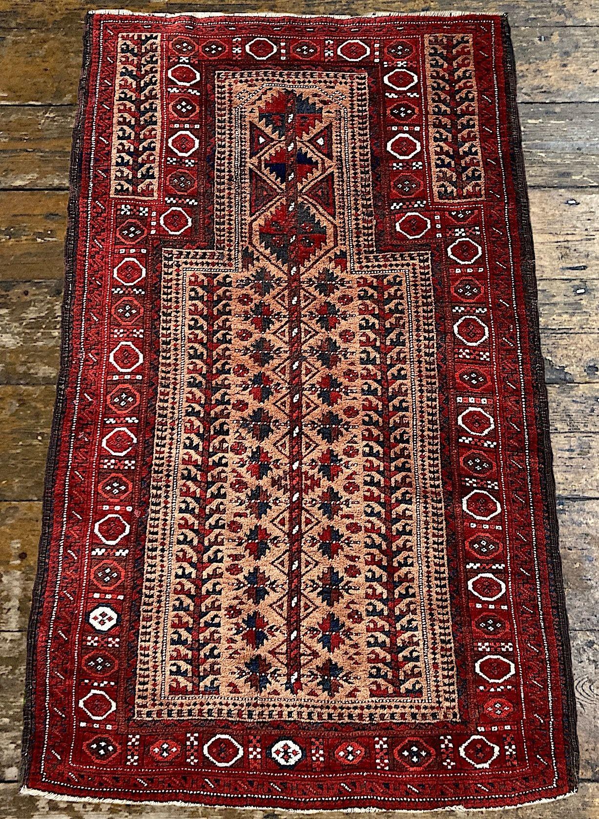 Early 20th Century Antique Belouch Rug 1.76m x 0.89m For Sale