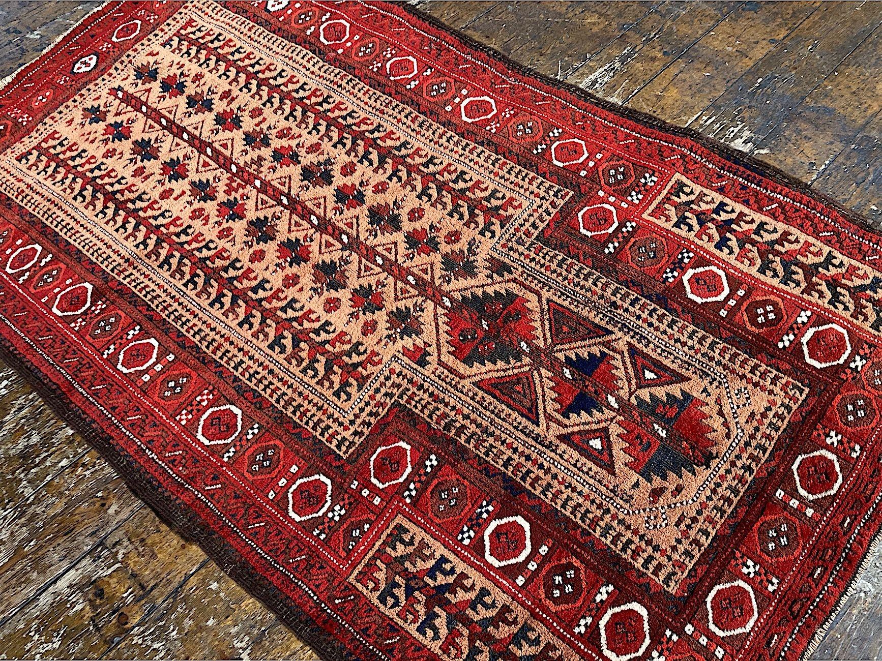 Antique Belouch Rug 1.76m x 0.89m For Sale 1