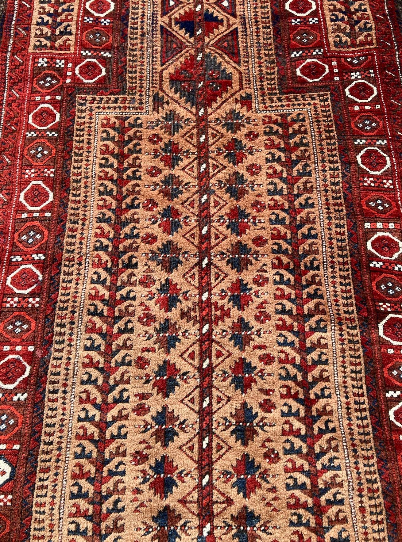 Antique Belouch Rug 1.76m x 0.89m For Sale 3