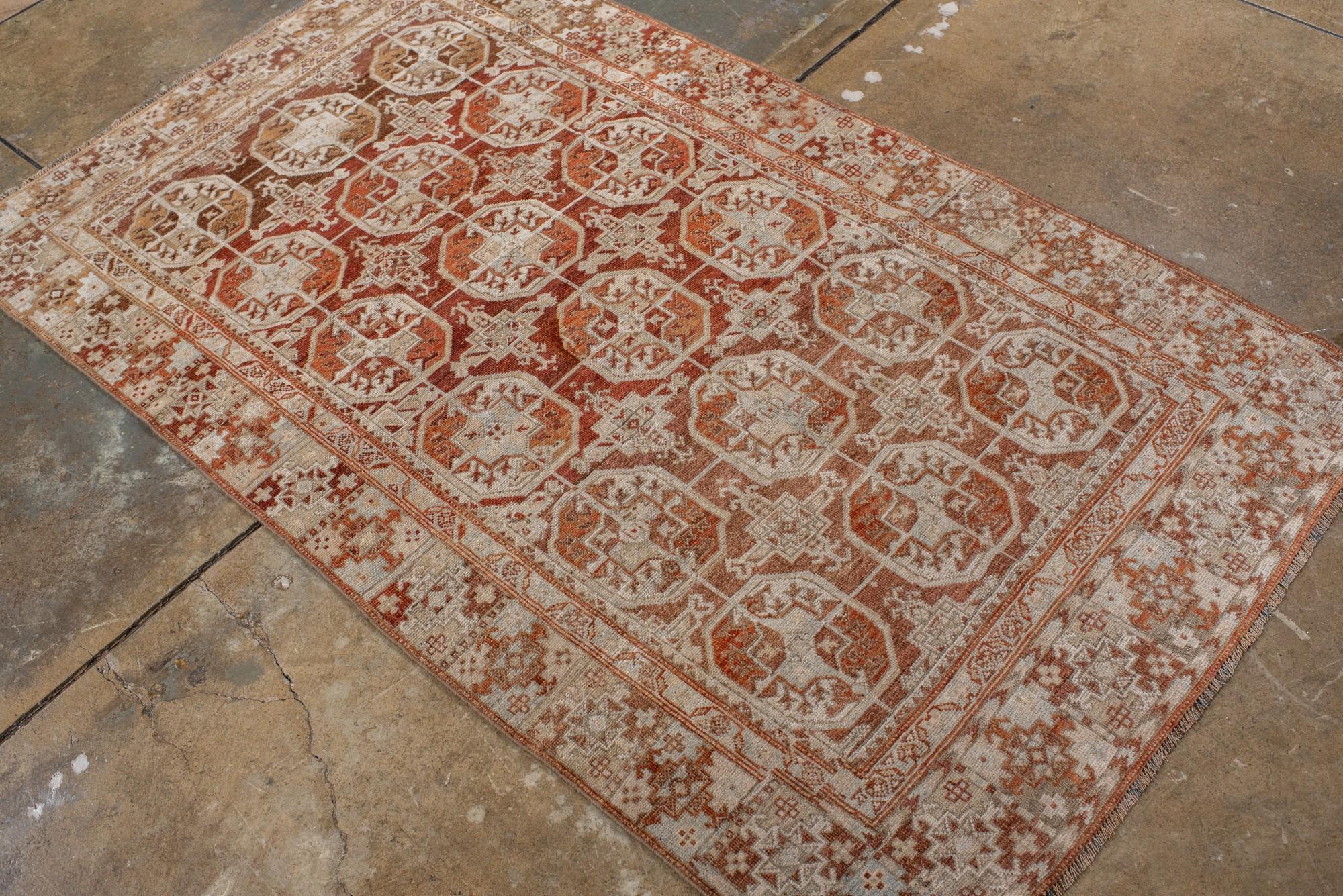 20th Century Antique Belouch Rug, Handwoven Tribal Geometric Design For Sale