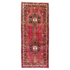 Antique Belouch Rug with Monumental Tribal Medallions in Crimson, Walnut 
Ivory