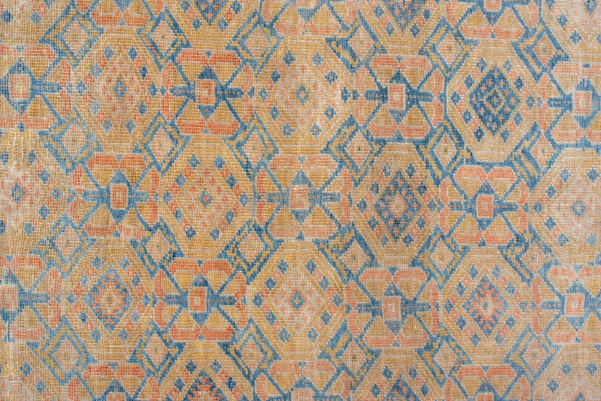 Antiker Belouch-Teppich mit königsblauem Feld und rostfarbener Bordüre (Handgeknüpft) im Angebot