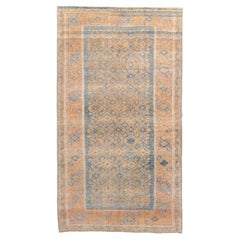 Antiker Belouch-Teppich mit königsblauem Feld und rostfarbener Bordüre