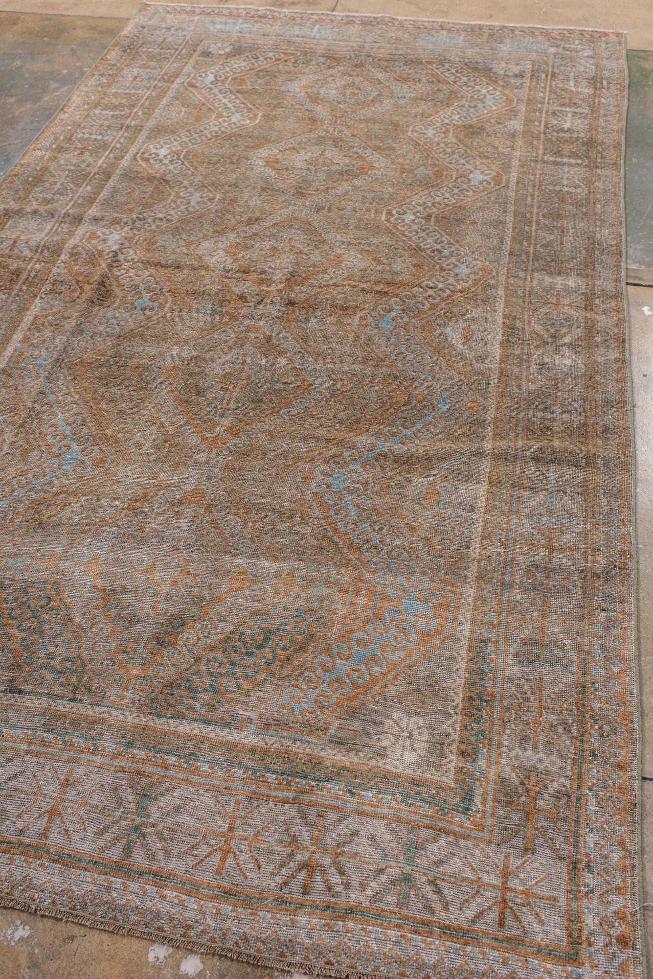 Alfombra antigua Belouch con dibujo geométrico tribal Afgano en venta