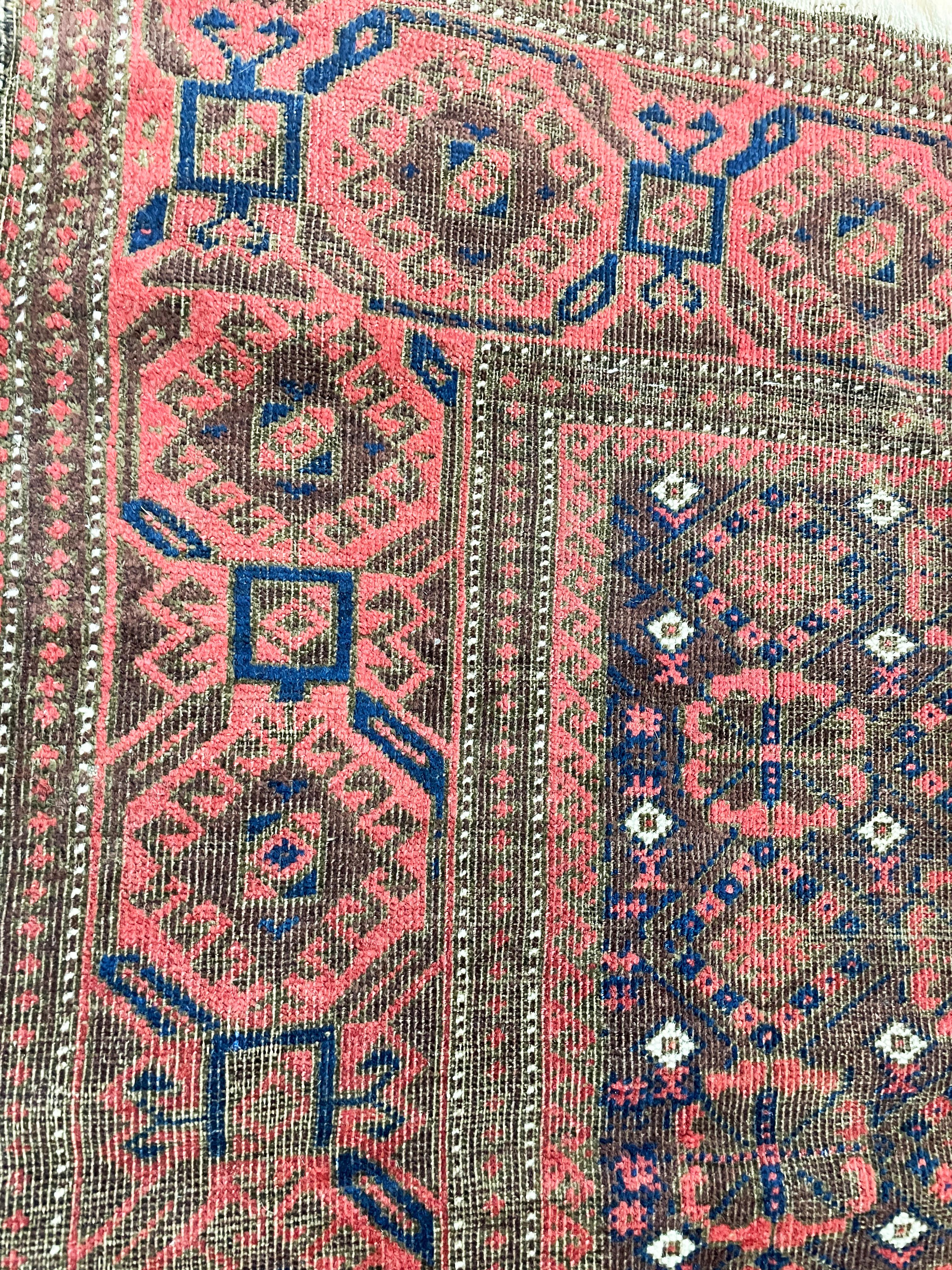 Antiker Belouch Turkoman Teppich, c-1900, AS IS im Angebot 2