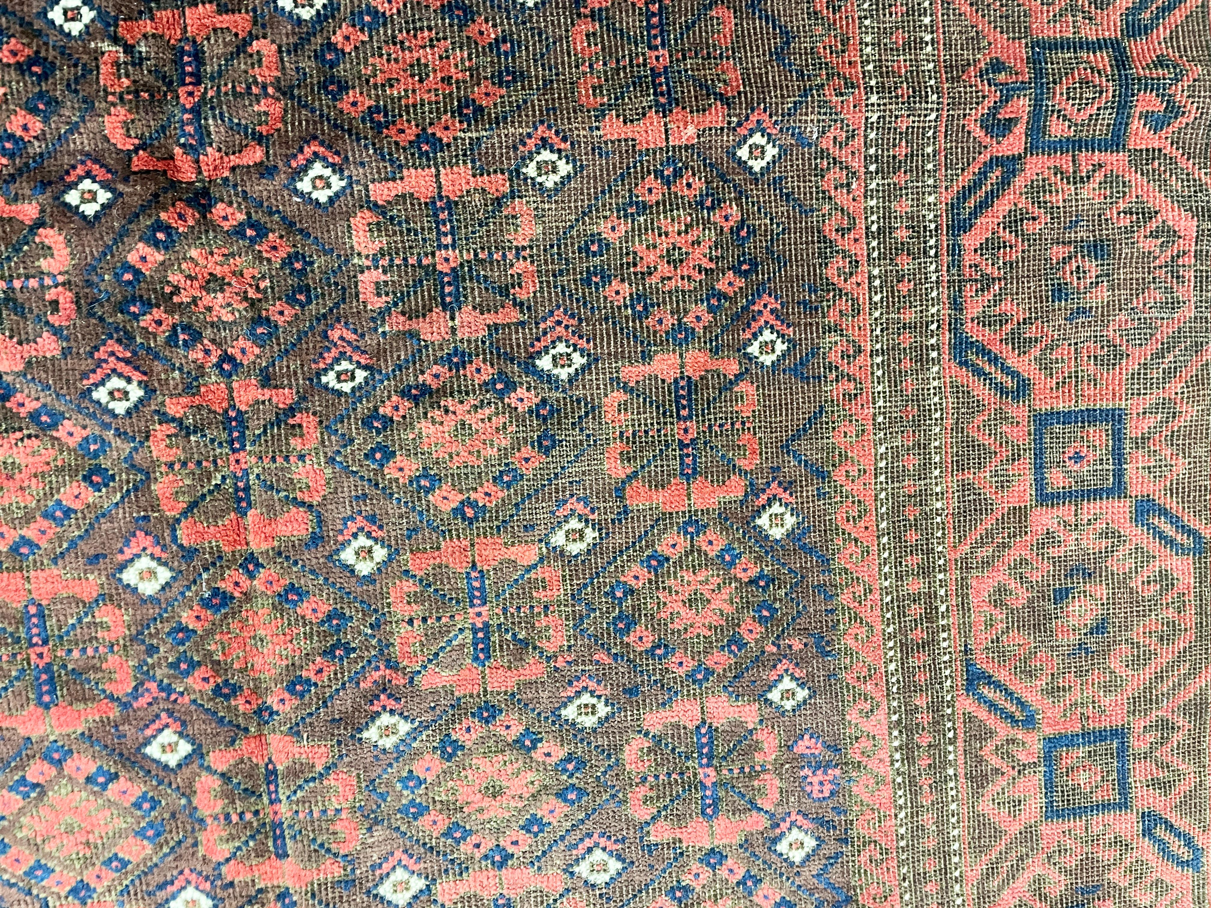 Antiker Belouch Turkoman Teppich, c-1900, AS IS im Angebot 3