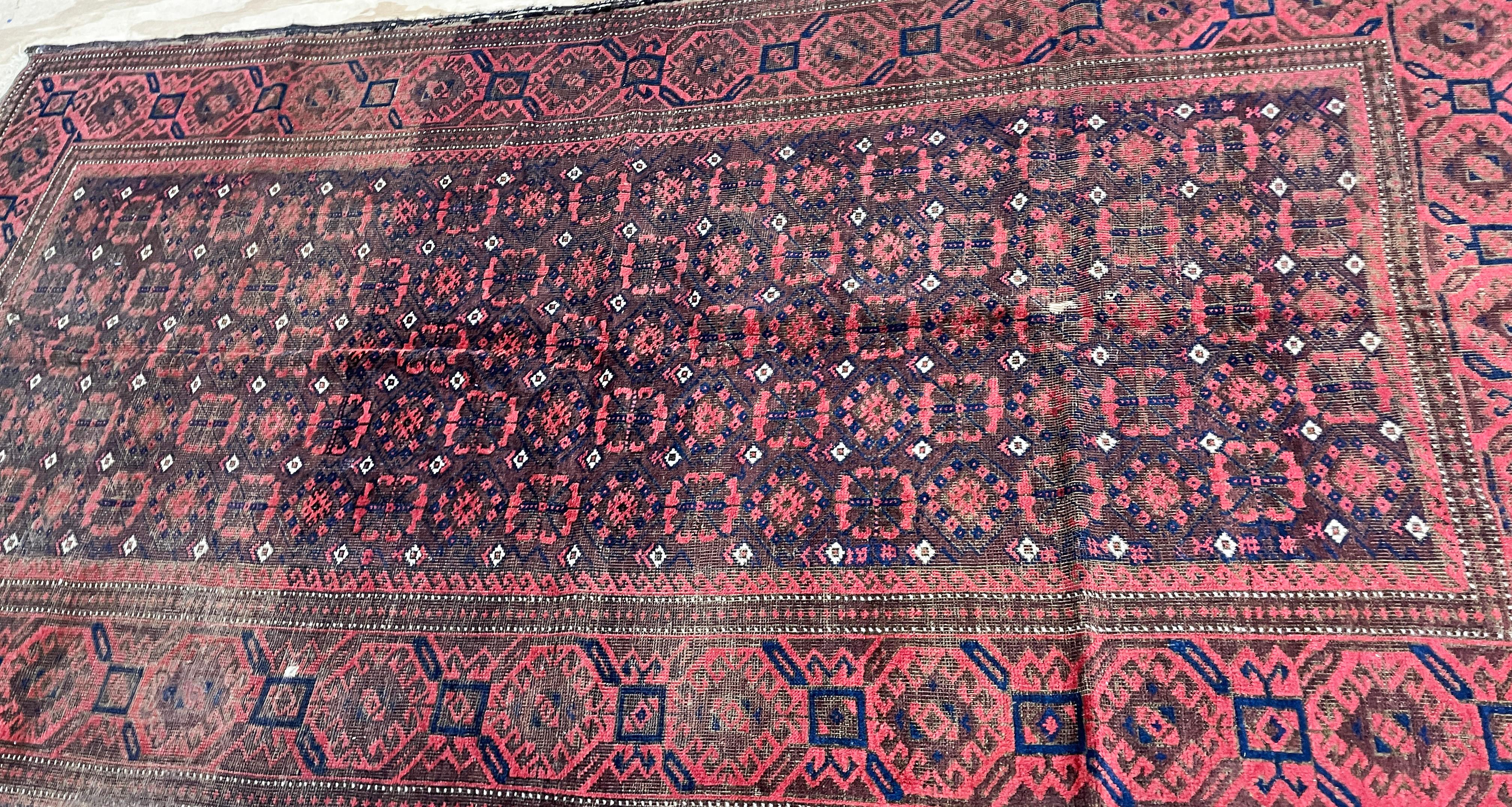 Antiker Belouch Turkoman Teppich, c-1900, AS IS (20. Jahrhundert) im Angebot