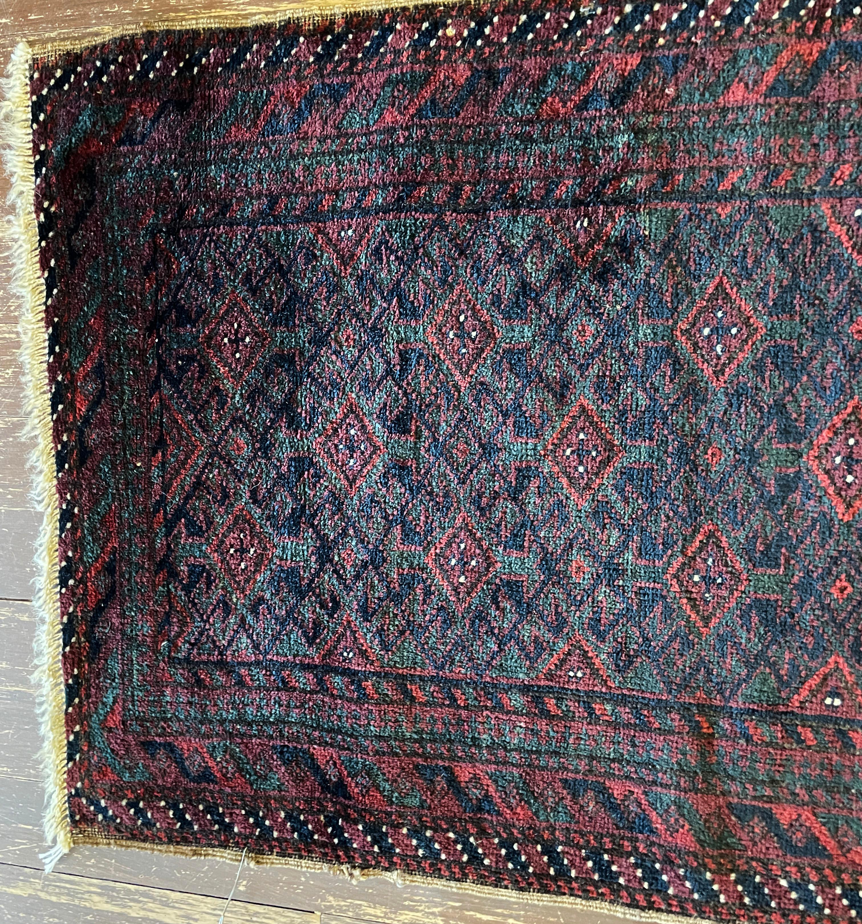 Antique Belouch Turkoman Rug, Fine In Excellent Condition For Sale In Evanston, IL