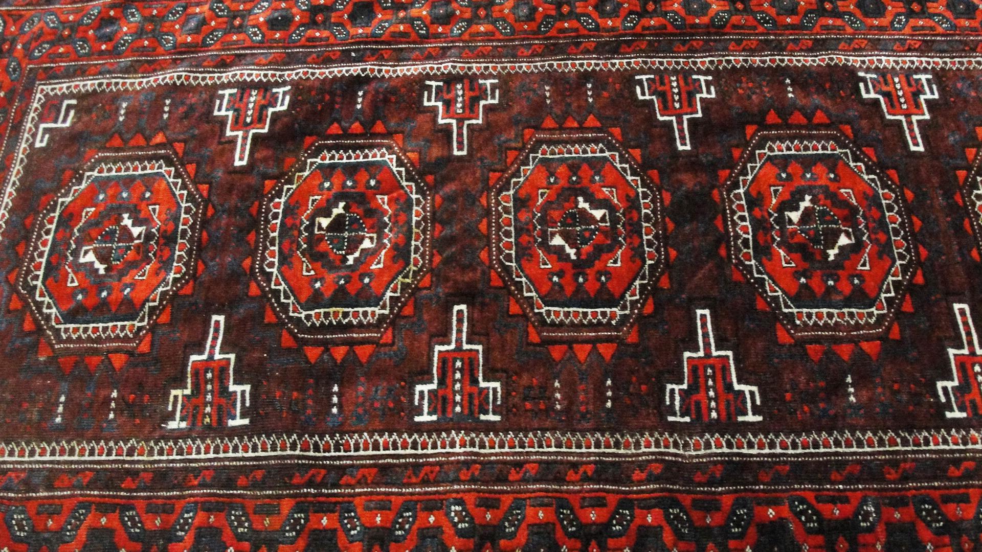 Tribal Antique Belouch Turkoman Rug For Sale