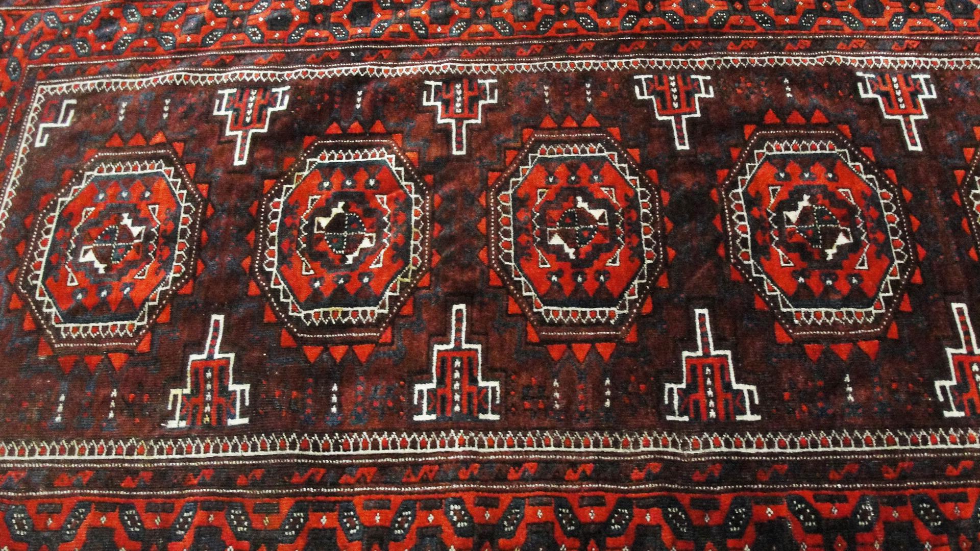 Centrasiatique Tapis Belouch Turkoman ancien en vente