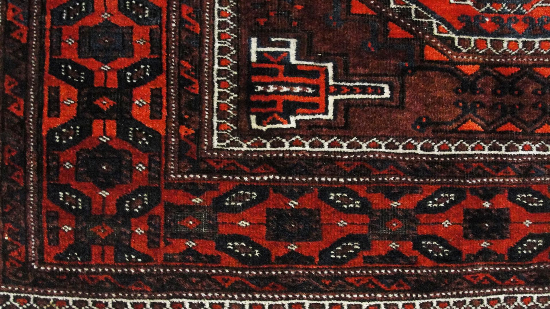 Antiker Belouch-Turkoman-Teppich (Handgeknüpft) im Angebot