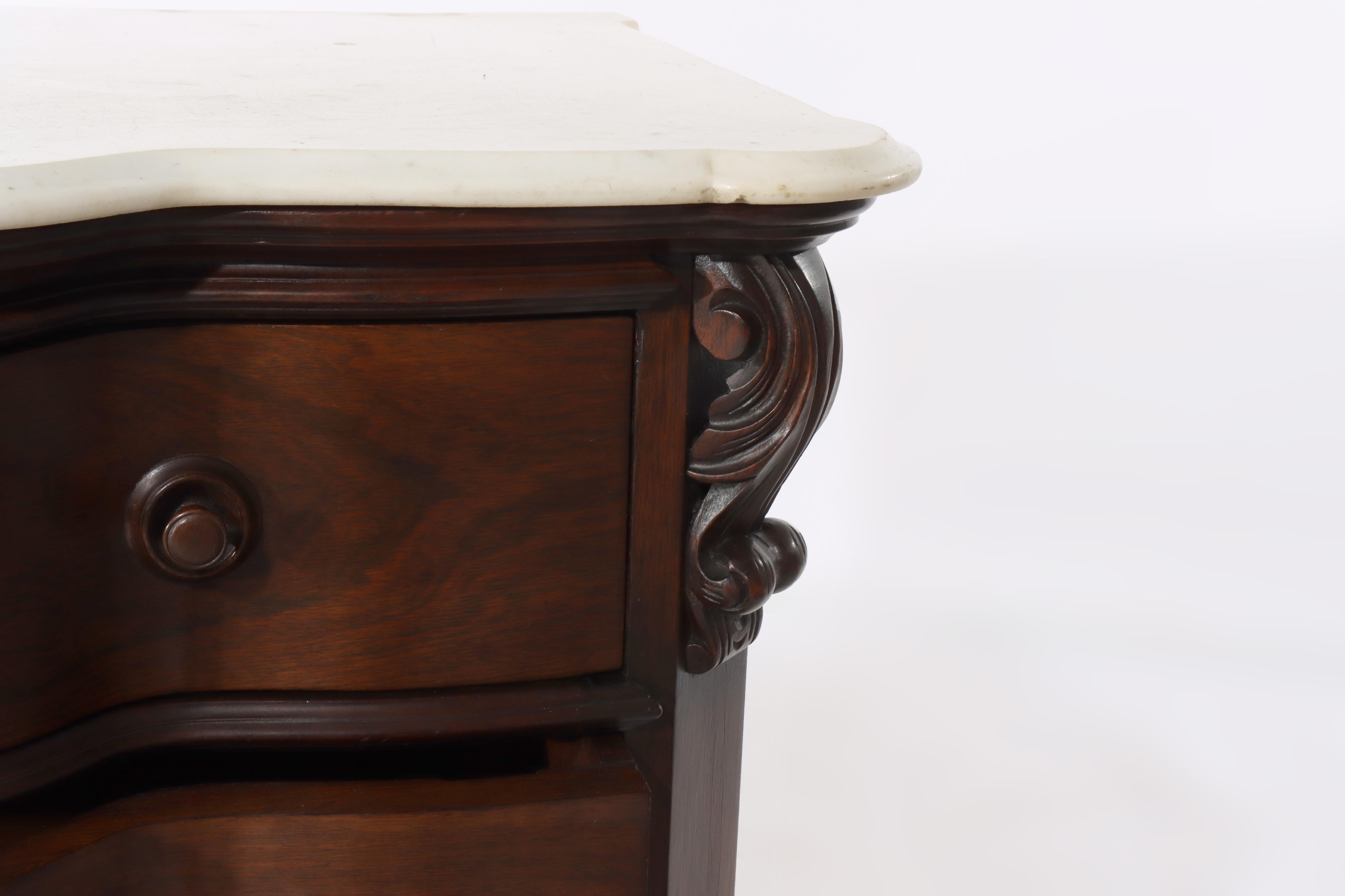 Antike Belter Schule Palisander 4-Schublade Marmor oben Kommode c1860 im Angebot 13