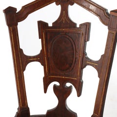 Antique Belter Victorian Rosewood & Burl Boudoir Chair C1860