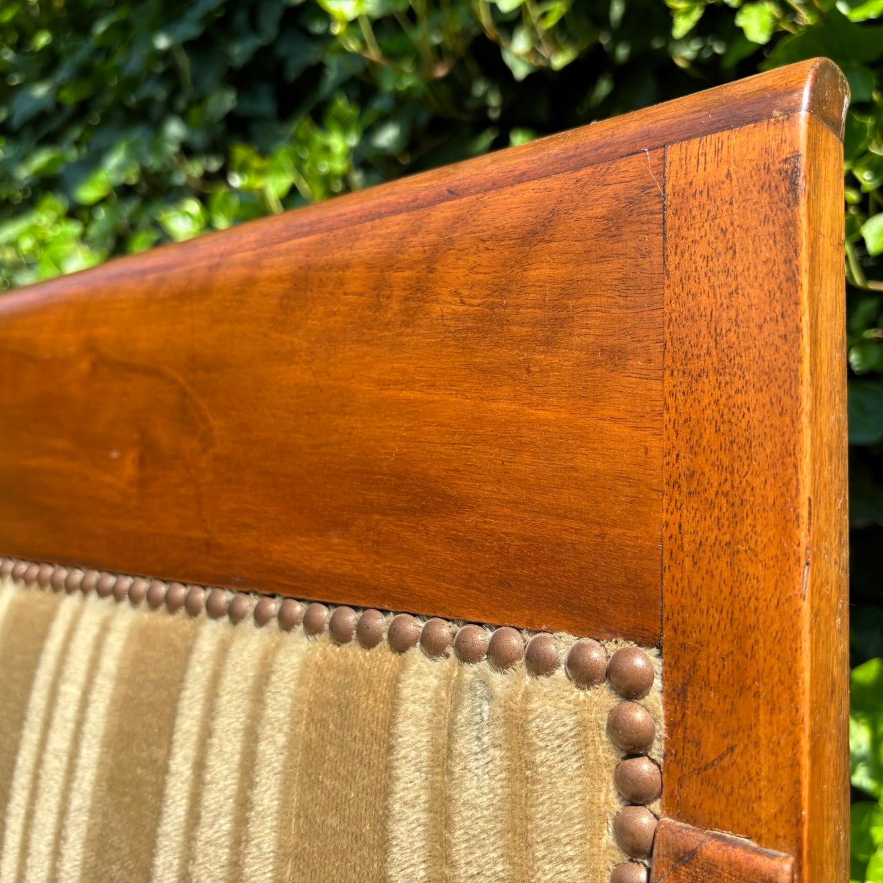 Antique bench  classicism  walnut  two-seater For Sale 4