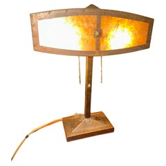 Antique Benedict Studios Hammered Copper Lamp - W7694