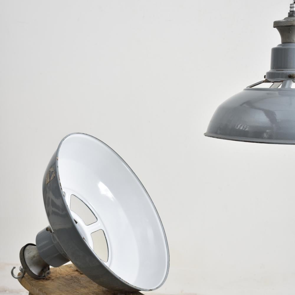 20th Century Antique Benjamin Vented Industrial Pendant Light