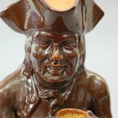 Bennington Pottery School Figural Batter Jug in Rockingham Glaze, circa 1849