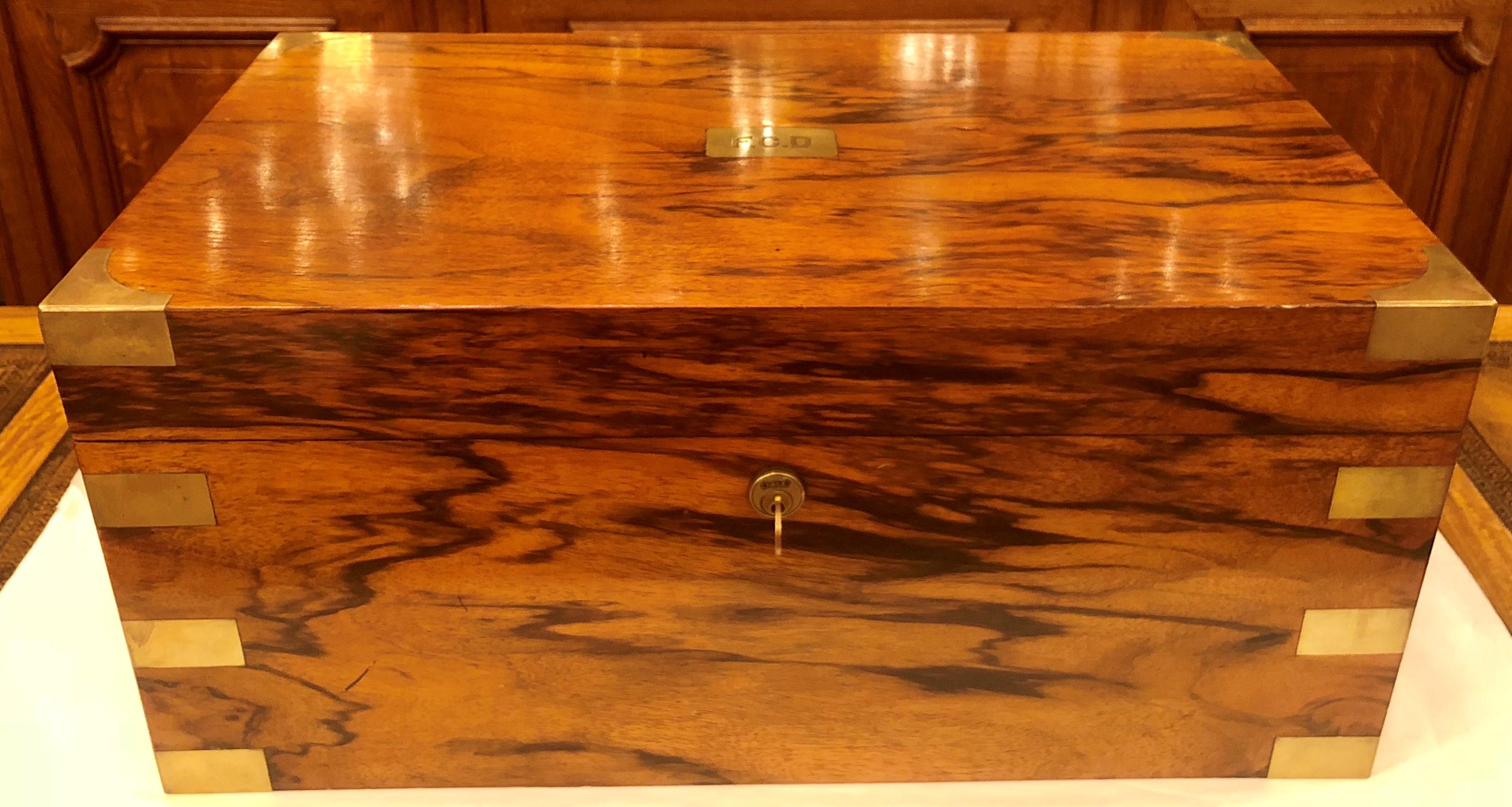 Rare antique Benson and Hedges Humidor with original made tropical liner, circa 1910.
