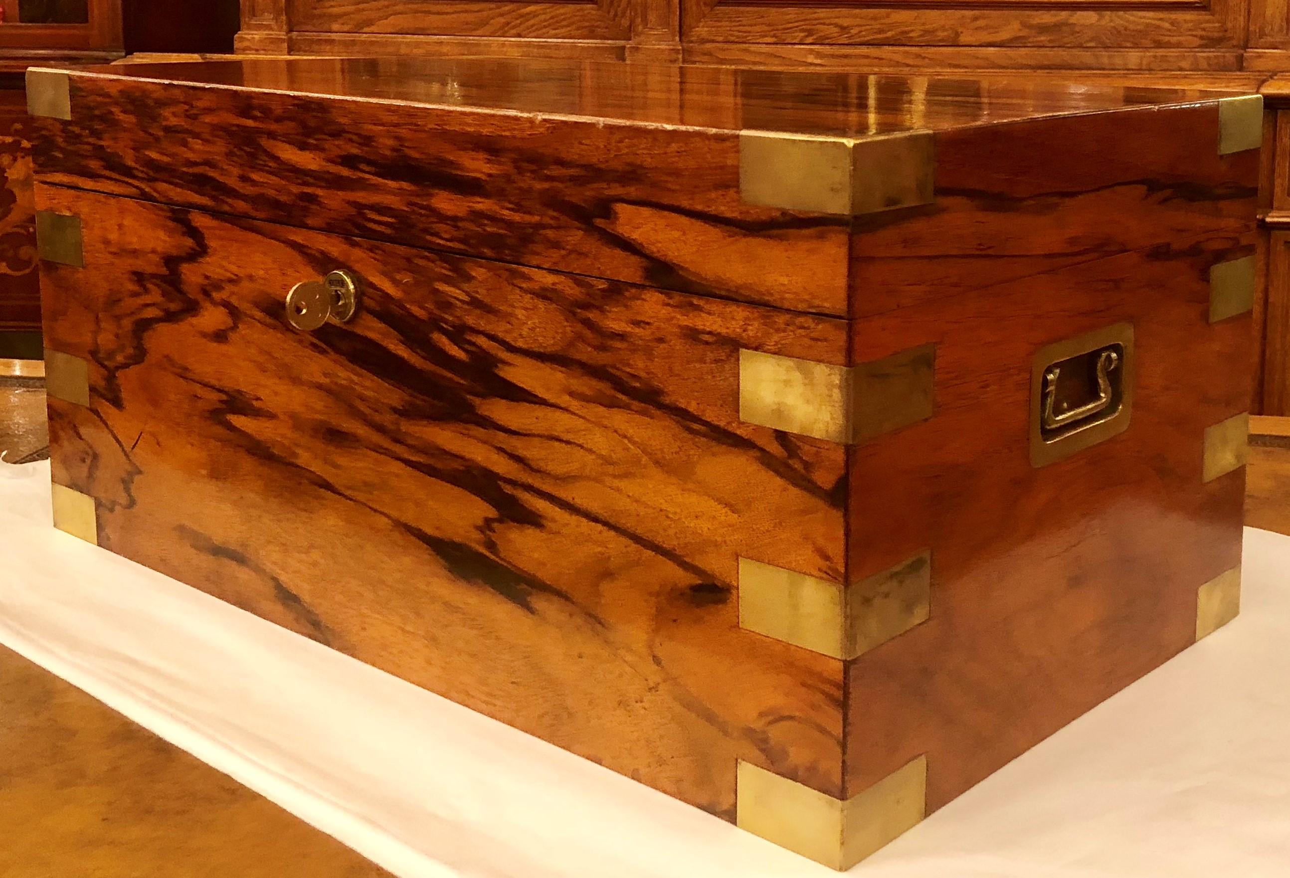 20th Century Antique Benson and Hedges Humidor with Original Made Tropical Liner, circa 1910