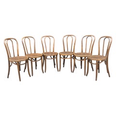 Chaises de bistro / salle à manger en bois courbé antique Jacob and Josef Kohn