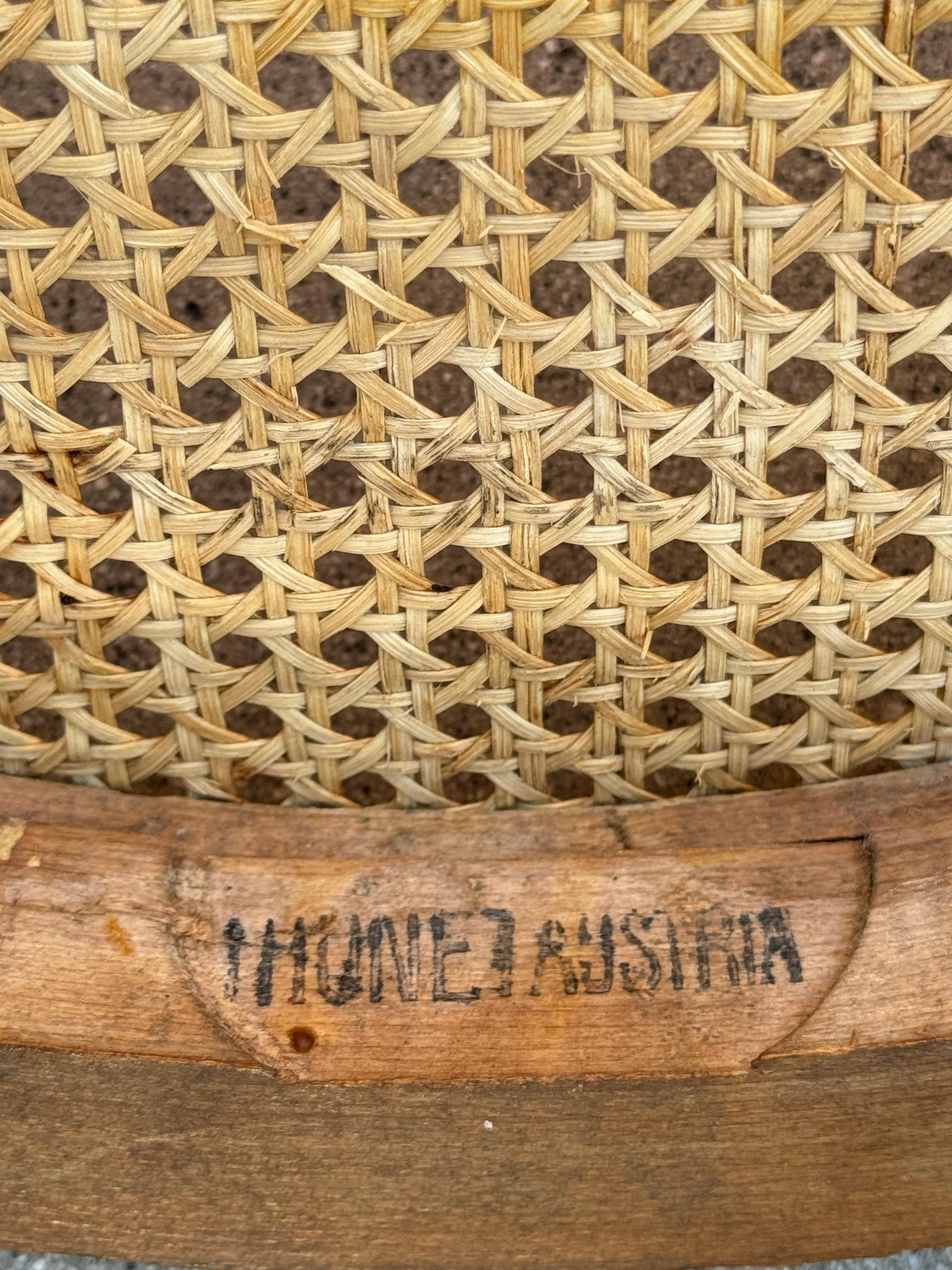 Antique Bentwood and Cane Thonet Bistro Side Chair, Made In Austria 4