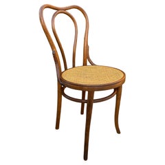 Antique Bentwood and Cane Thonet Bistro Side Chair, Made In Austria