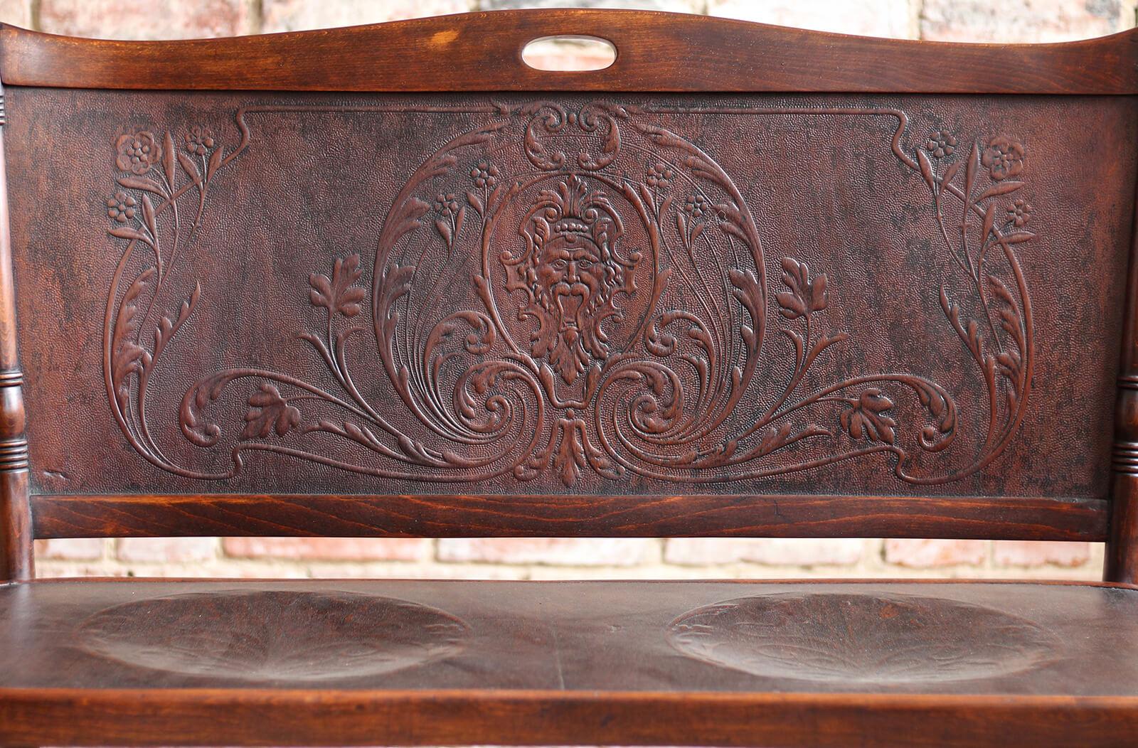 Antique Bentwood Bench Attributed to Jacob and Josef Kohn, Early 20th Century For Sale 5
