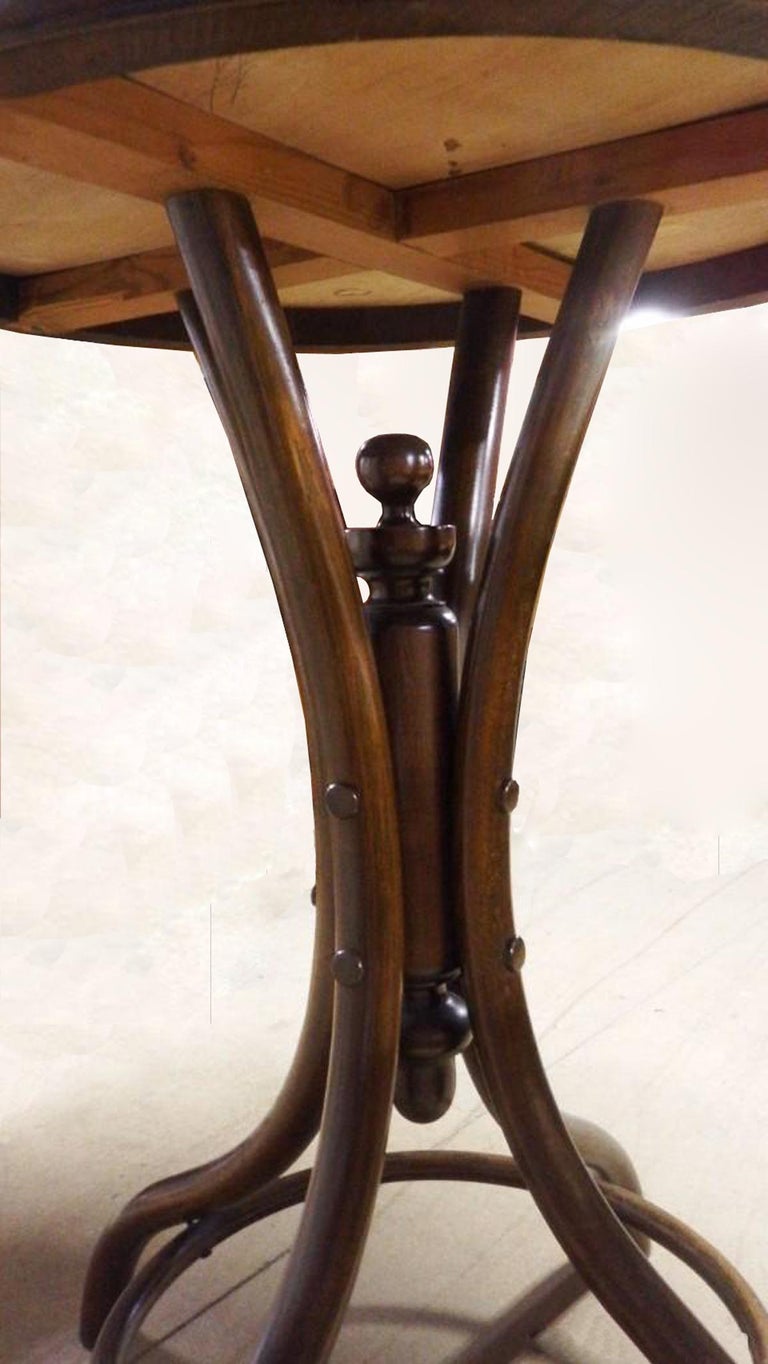 Antique Bentwood Bistro or Side Table Style by Fischel For Sale at 1stdibs