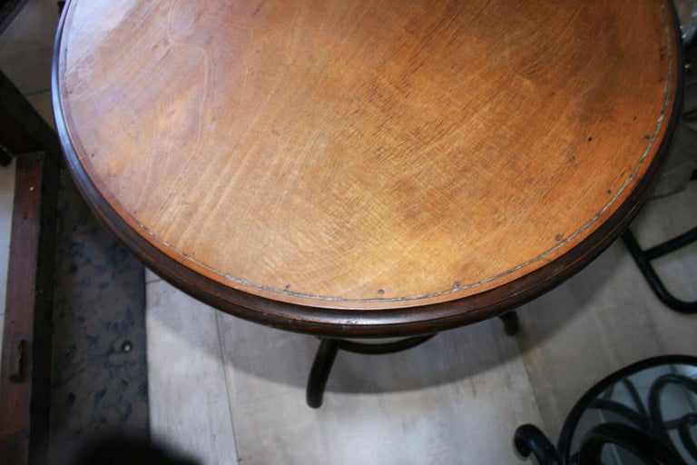 Antique Bentwood Bistro or Side Table Style by Fischel For Sale at 1stdibs
