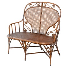 Used Bentwood & Cane Settee, Attributed to Michael Thonet, C1900-1920s