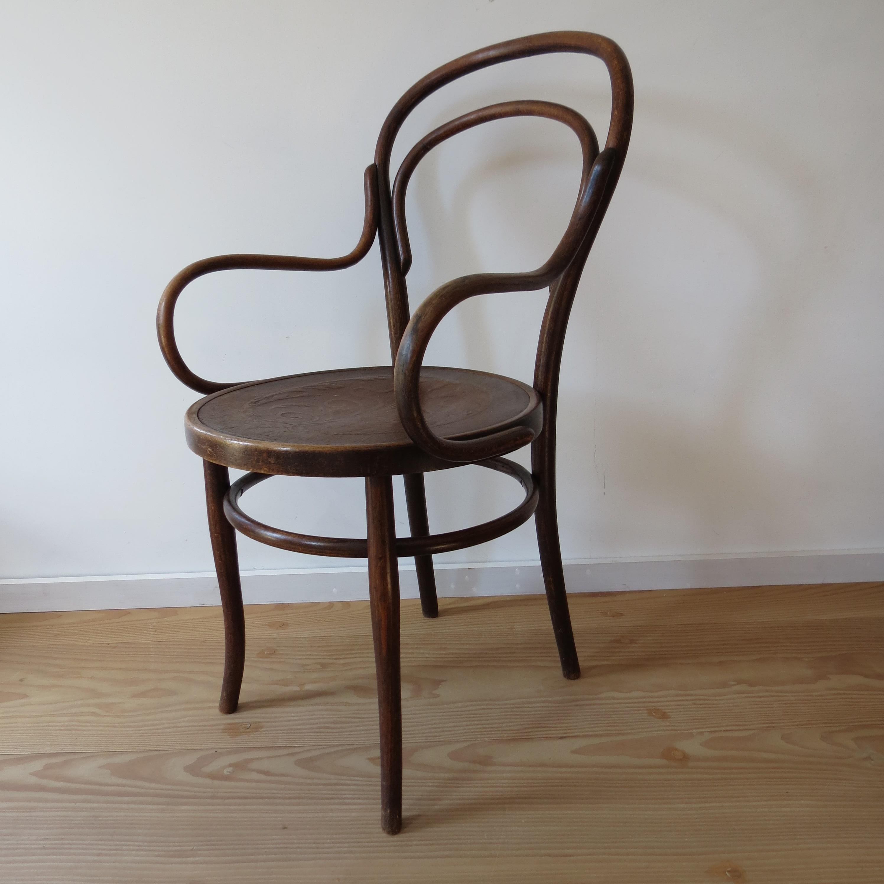 Antique Bentwood Chair No 14 by Thonet 19th Century Art Nouveau 6