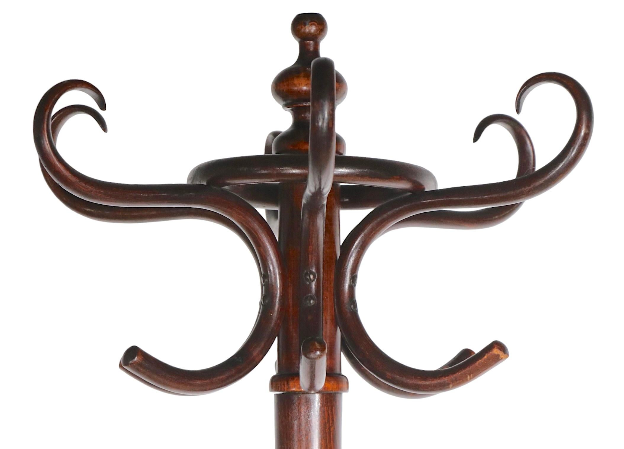 Antique Bentwood Coat Rack Stand by Thonet 3