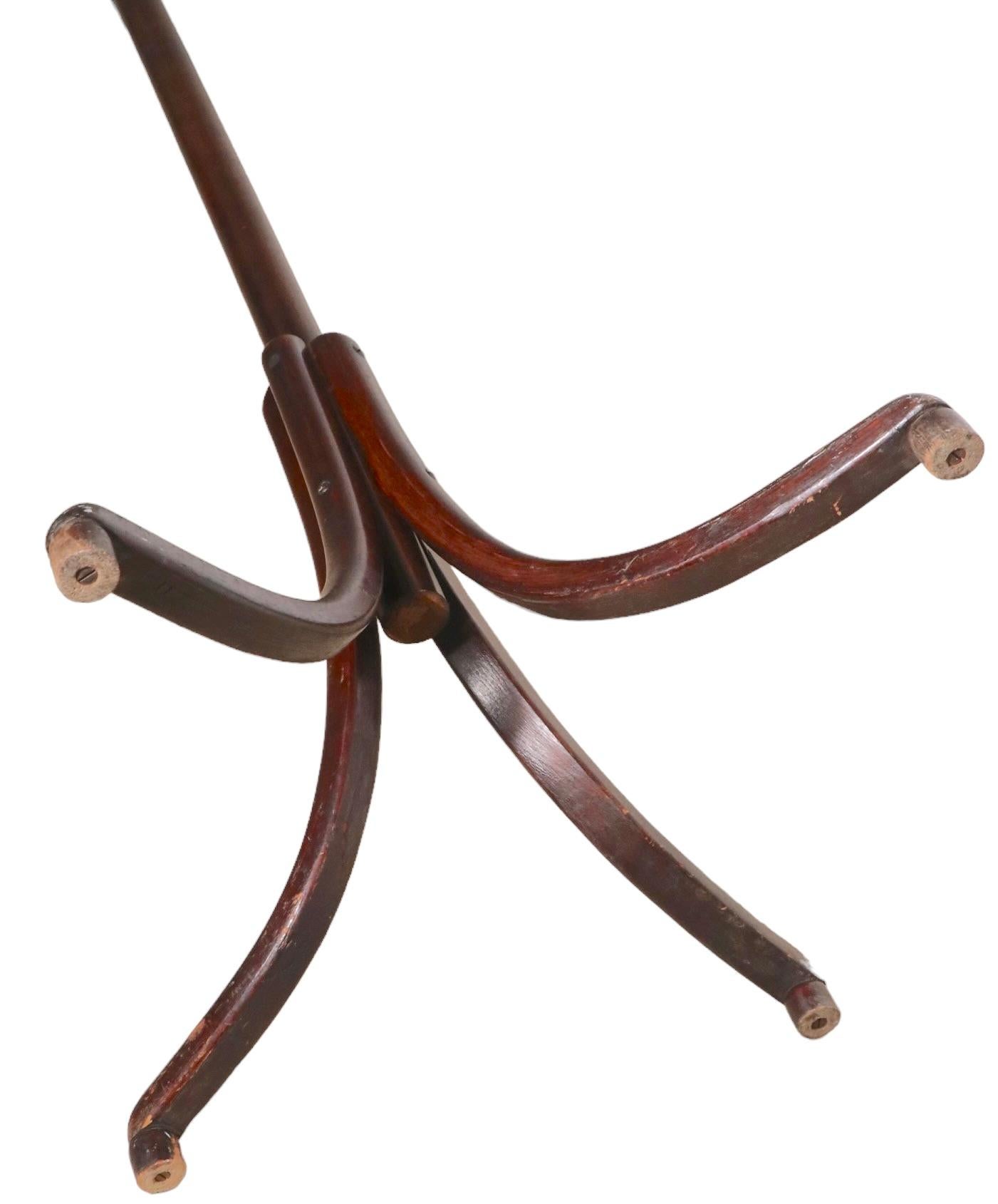 Austrian Antique Bentwood Coat Rack Stand by Thonet