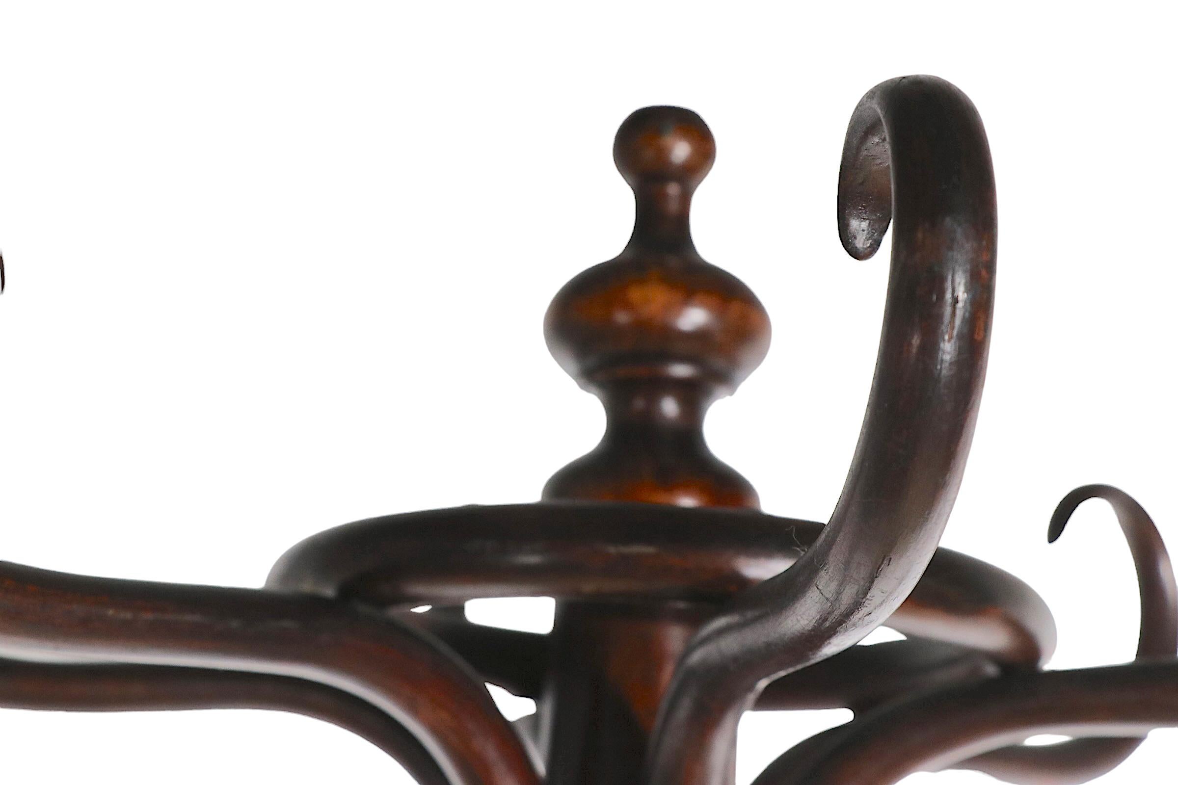 Antique Bentwood Coat Rack Stand by Thonet 2