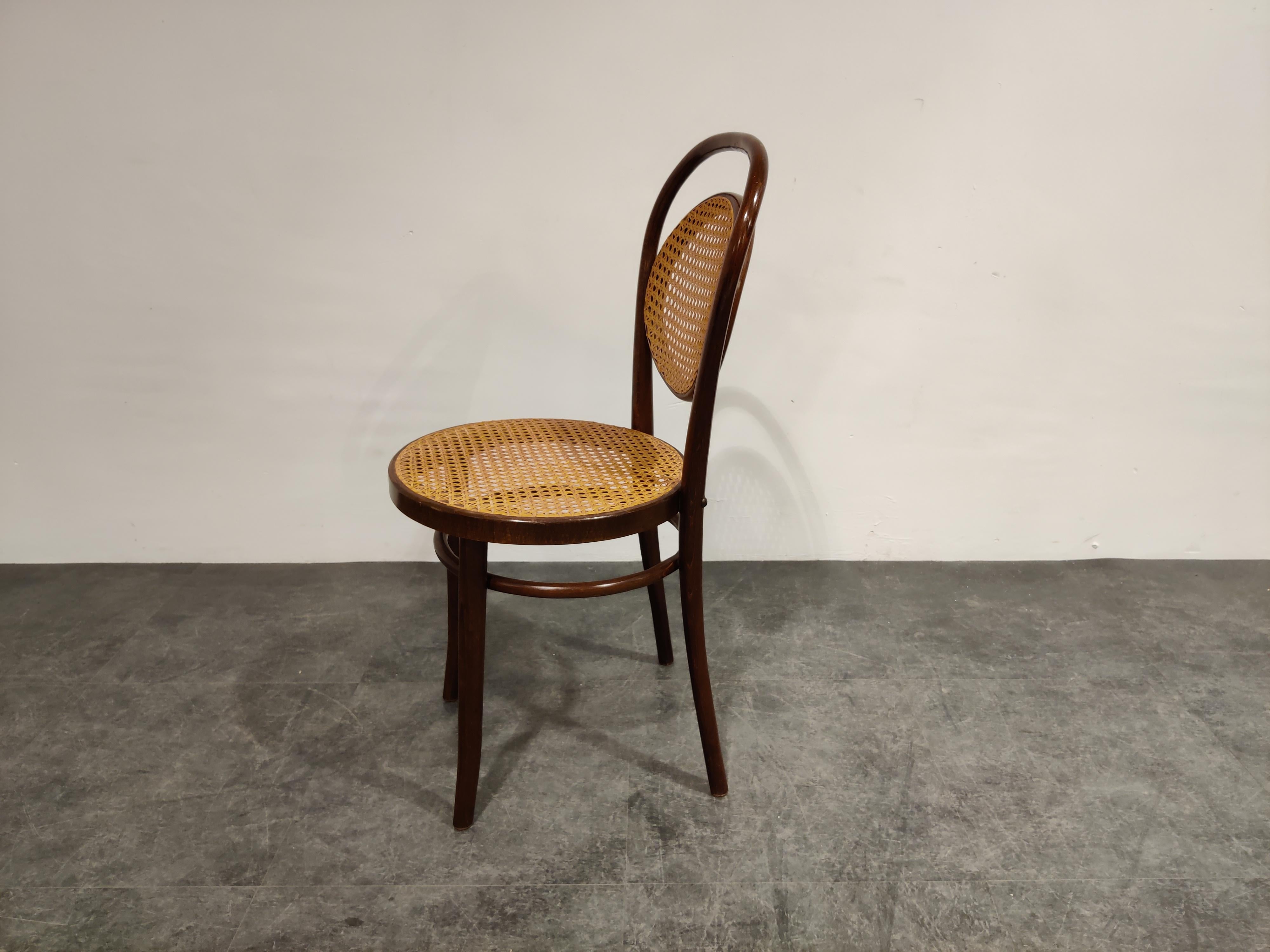 Romanian Antique Bentwood Dining Chair or Bistro Chair, 1950s