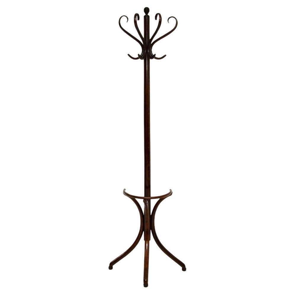 Antique Bentwood Half Hatstand / Coat Rack