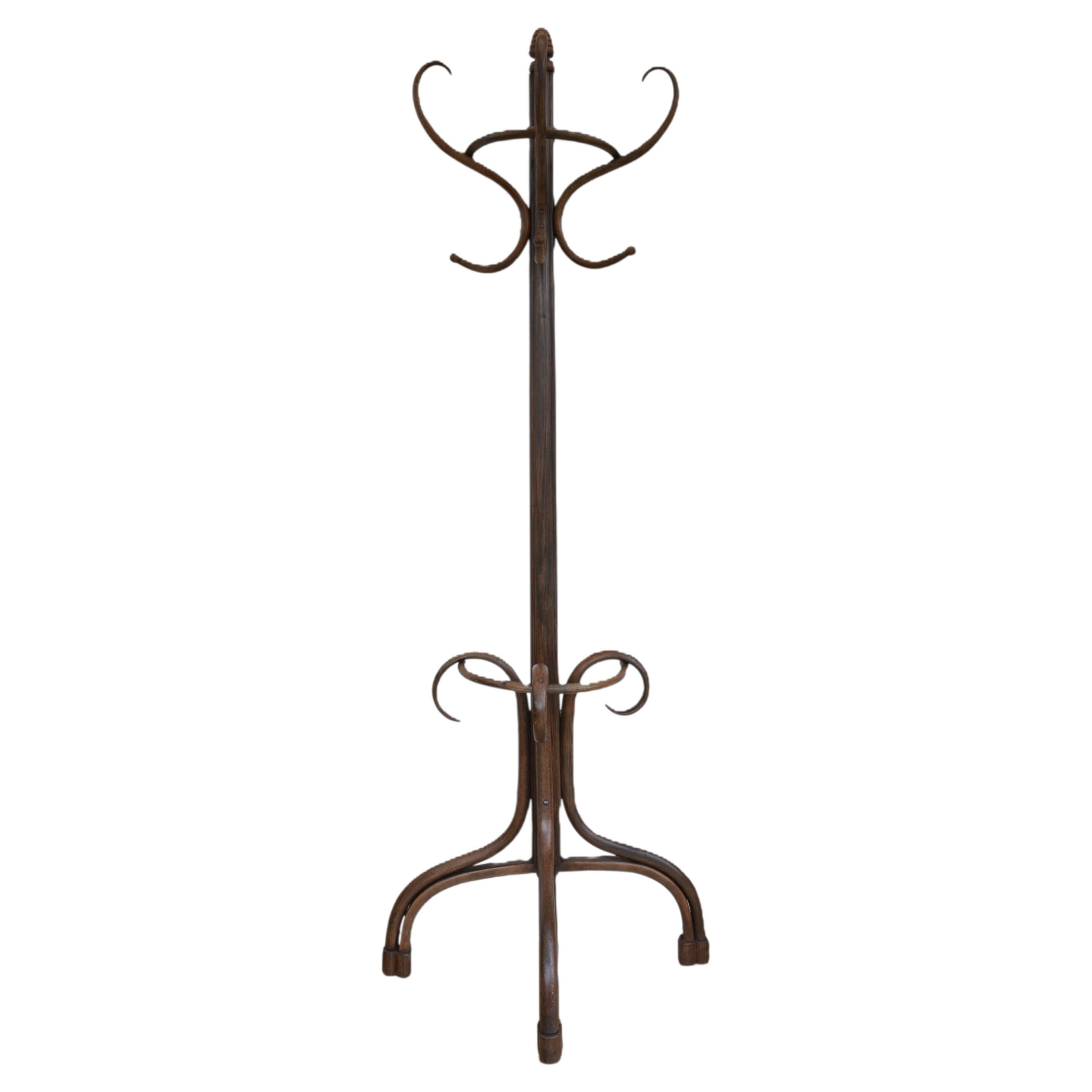 Antique Bentwood Hall Stand, Half Round Design, c1900, Thonet Style For Sale