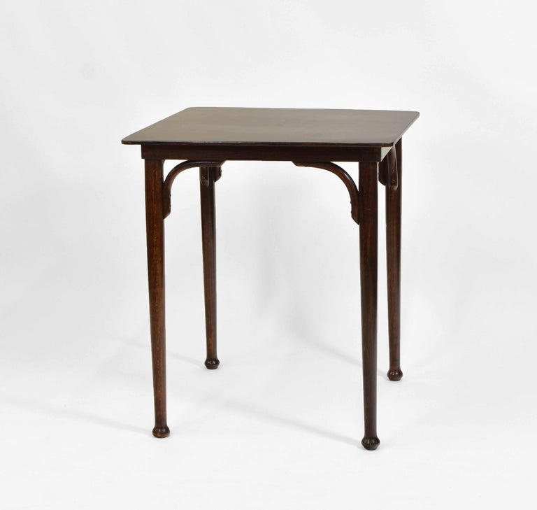 Antique Bentwood Mundus and J and J Kohn Small Bistro Dining Table For Sale at 1stDibs