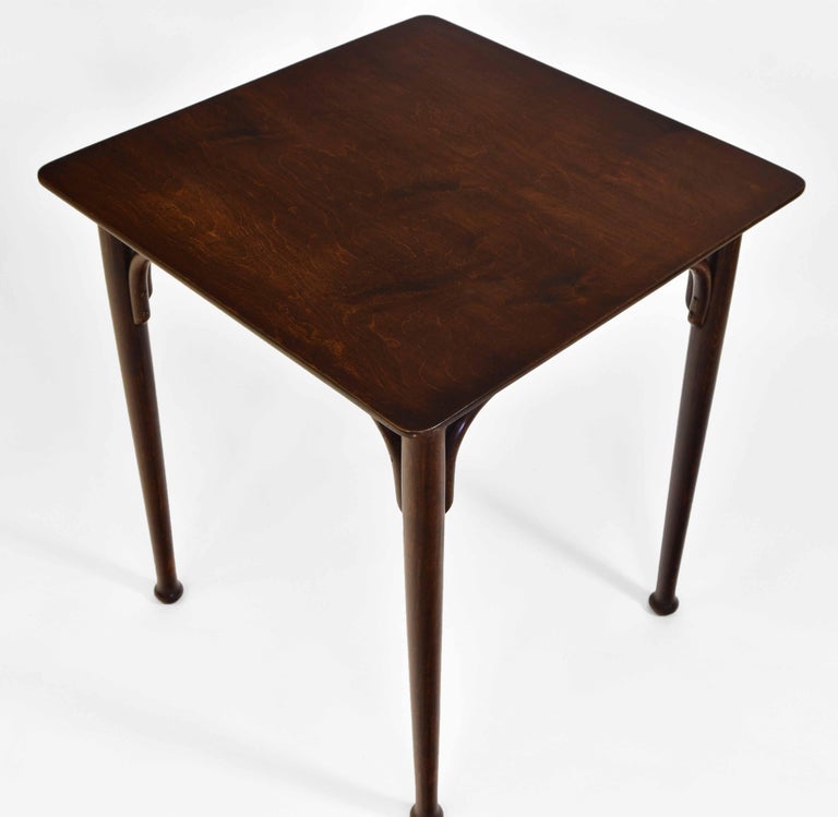 Antique Bentwood Mundus and J and J Kohn Small Bistro Dining Table For Sale at 1stDibs