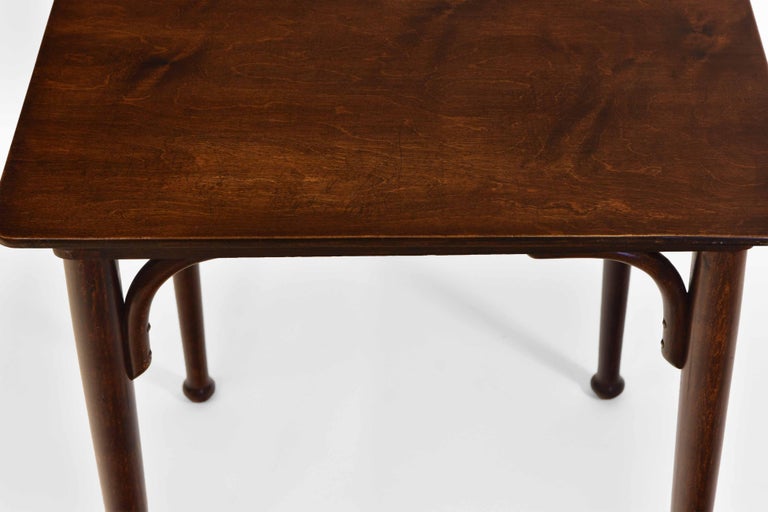 Antique Bentwood Mundus and J and J Kohn Small Bistro Dining Table For Sale at 1stDibs
