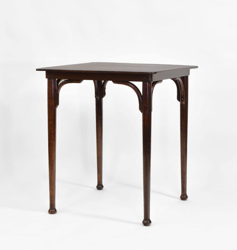 Antique Bentwood Mundus and J and J Kohn Small Bistro Dining Table For Sale at 1stDibs