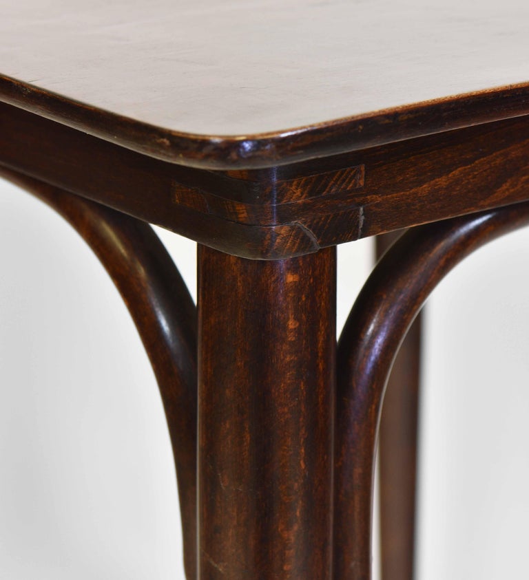 Antique Bentwood Mundus and J and J Kohn Small Bistro Dining Table For Sale at 1stDibs