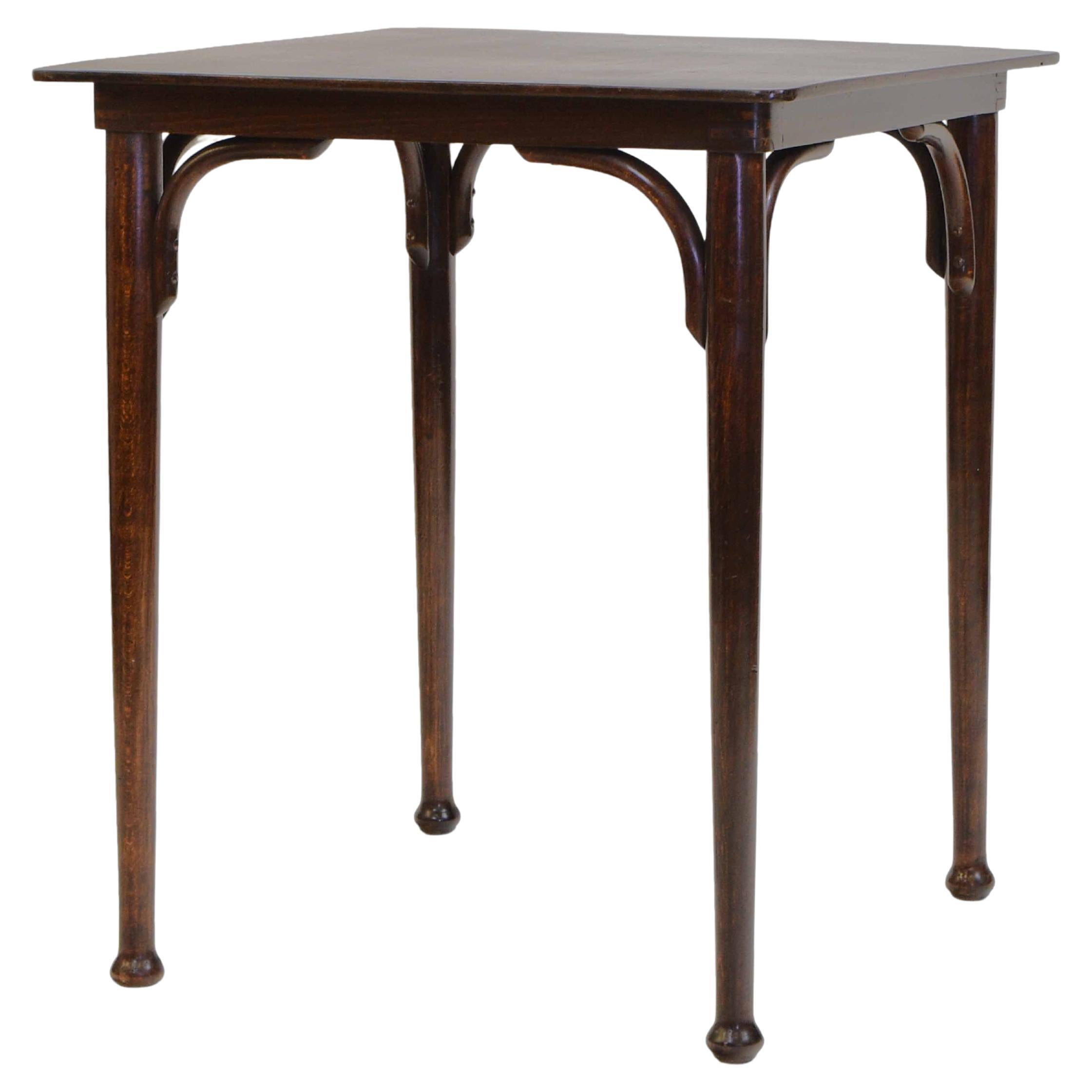 Antique Bentwood Mundus and J & J Kohn Small Bistro Dining Table