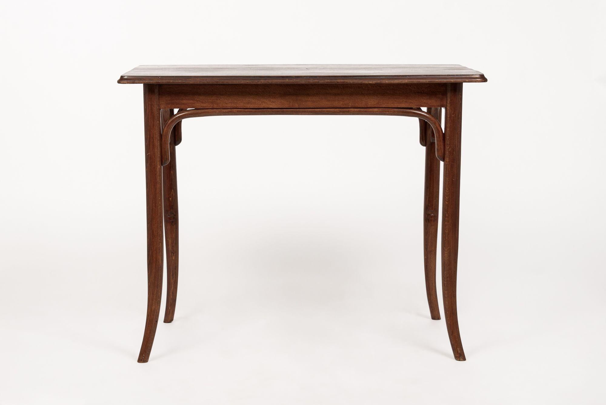Art Nouveau Antique Bentwood Writing Desk Table in the Style of Thonet