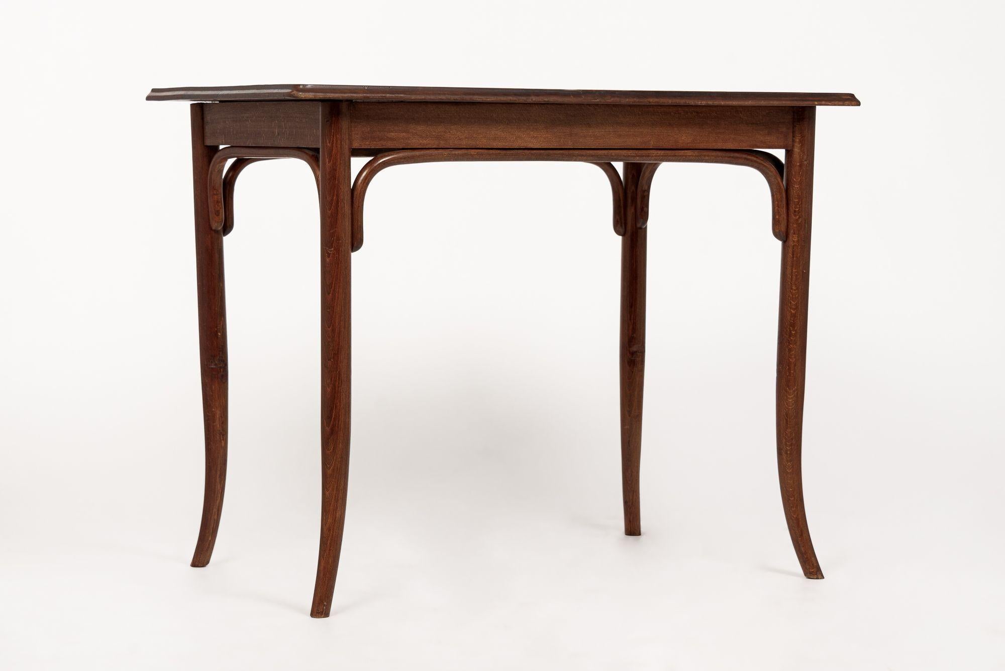 Austrian Antique Bentwood Writing Desk Table in the Style of Thonet