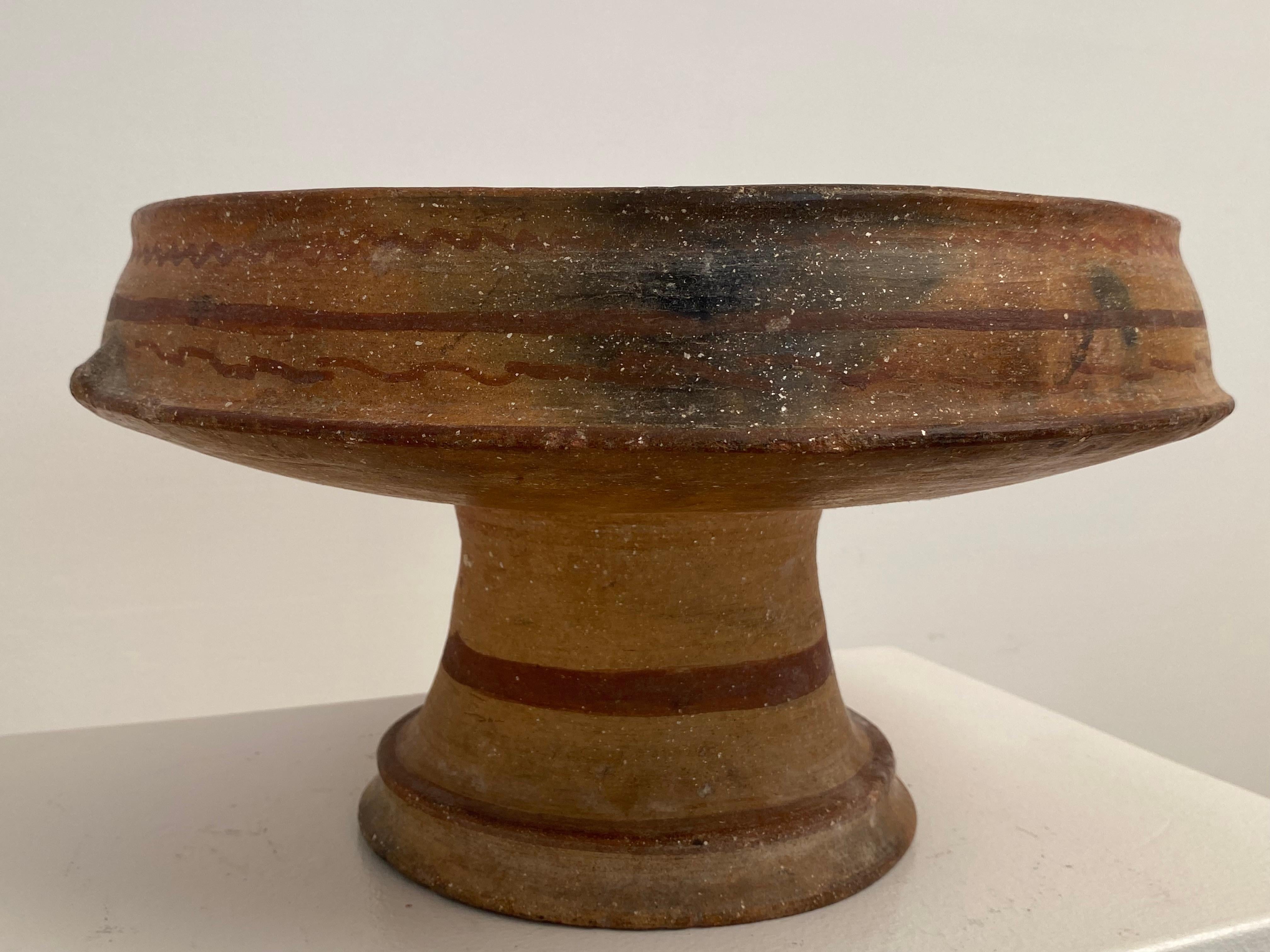 Antique Berber Terracotta Tazza on a stand For Sale 4