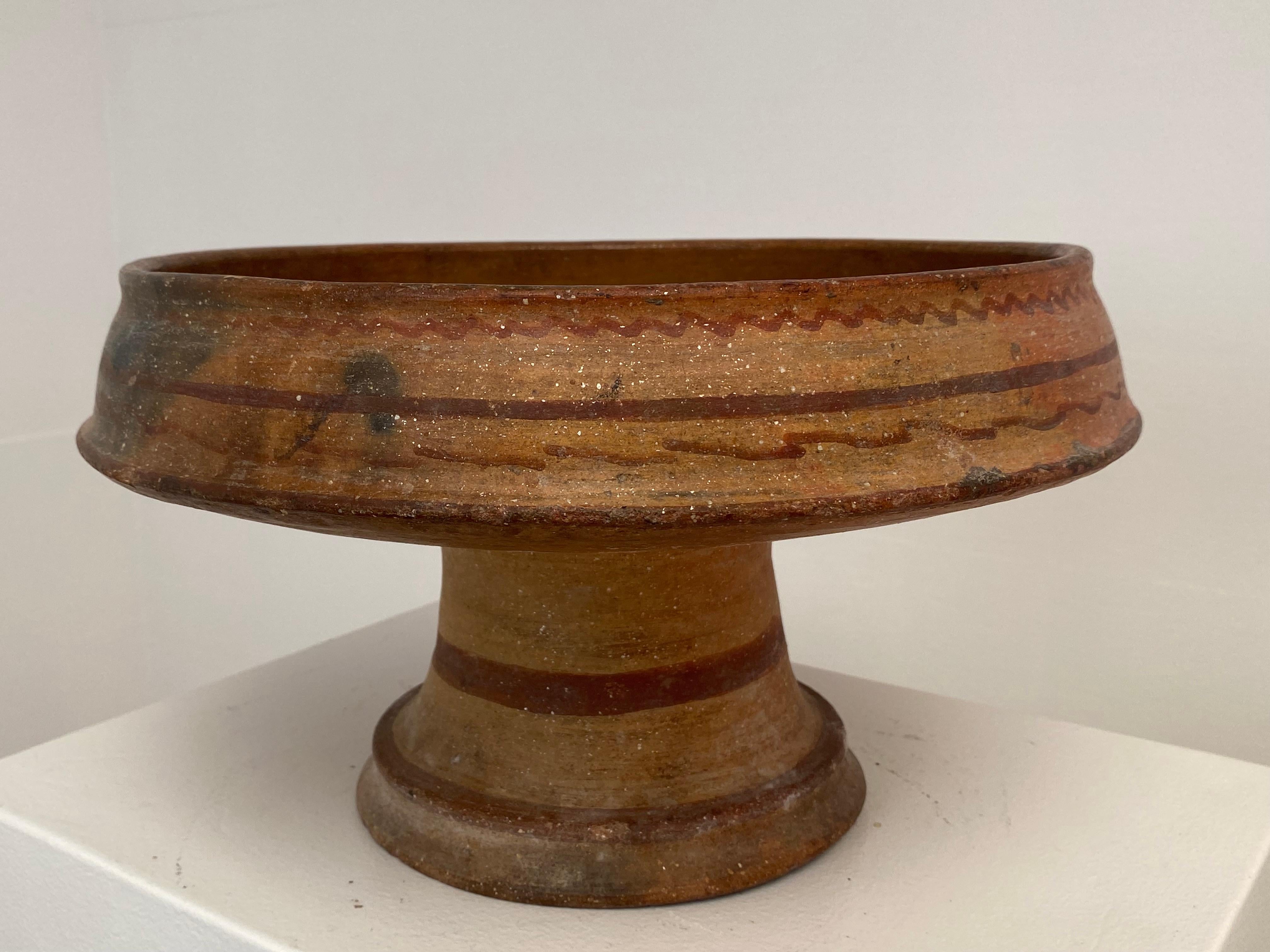 Antique Berber Terracotta Tazza on a stand For Sale 2