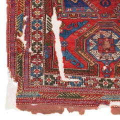 Antique Bergama Fragment - Early 18th Century Anatolian Bergama Rug Fragment